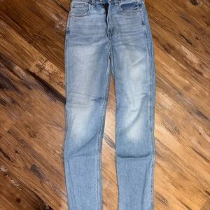 Hollister Women's Skinny Jeans in Light Blue
